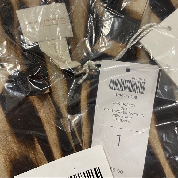 Chico's Chic Ocelot Lola Top Shirt Blouse Animal - Picture 8 of 9